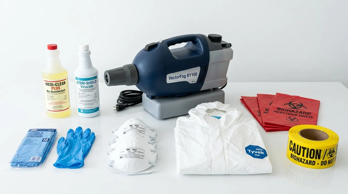 Professional biohazard remediation crew working in Marlboro Village